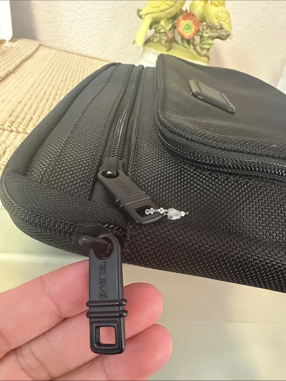 TUMI Black Ballistic Nylon Organizer Portfolio Tablet Travel Case